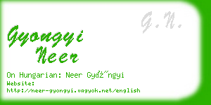 gyongyi neer business card